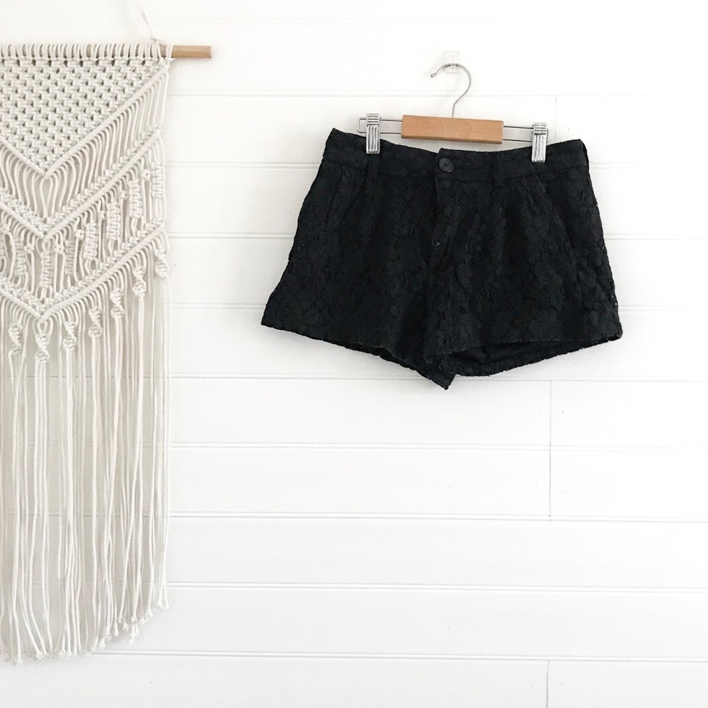 Lauren Conrad Black Lace Shorts